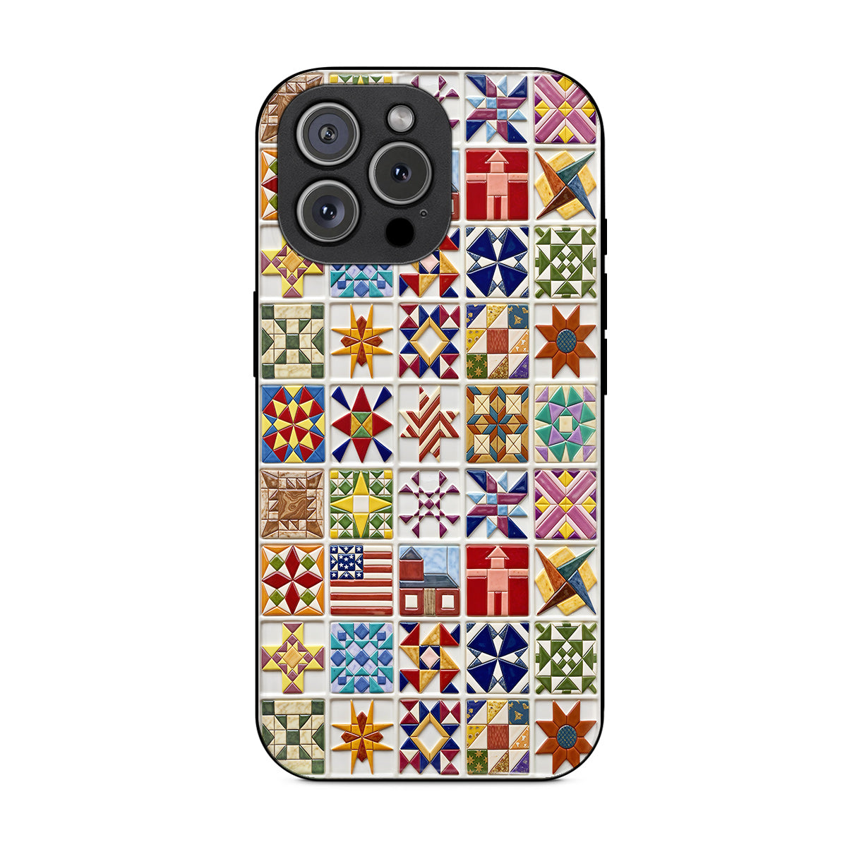 Sewing Lover Phone Case Vintage Quilt Blocks