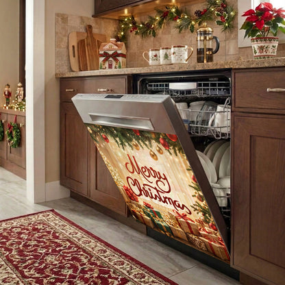 Christmas Magnetic Dishwasher Cover Merry Christmas Magic
