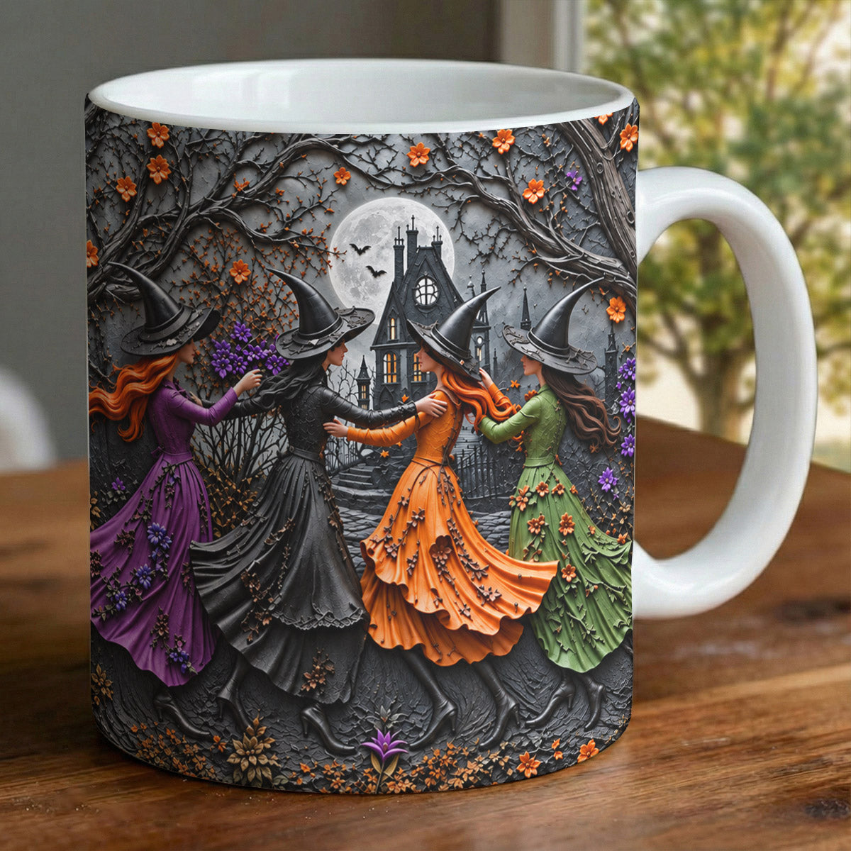 Witch Ceramic Mug Moonlit Witches’ Autumn Dance