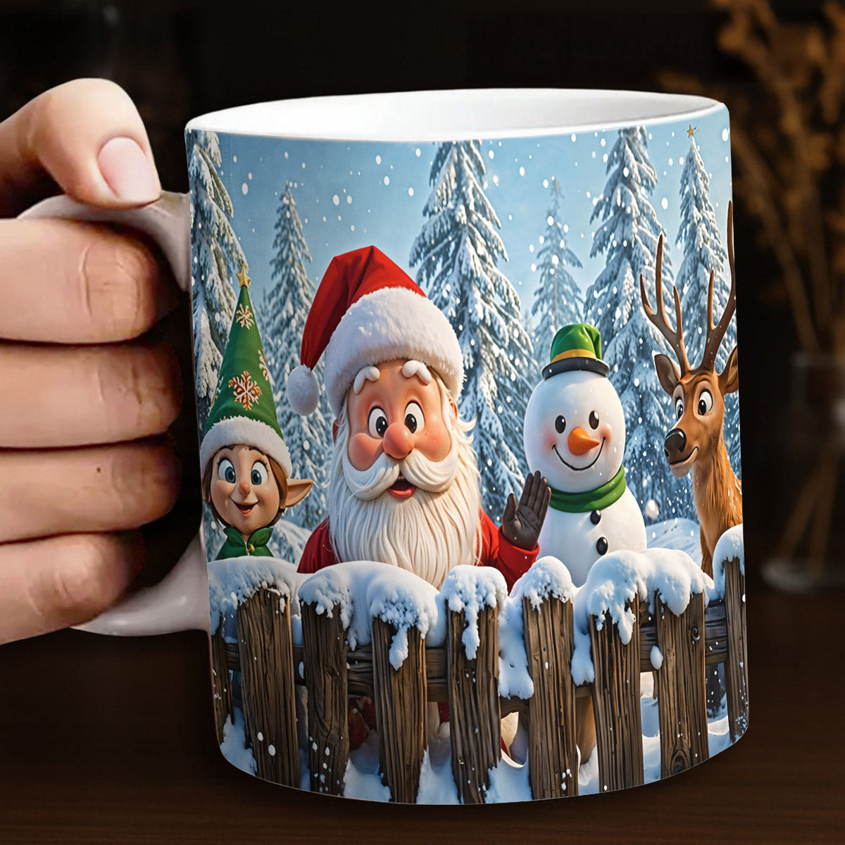 Christmas Ceramic Accent Mug Santa’s Jolly Crew