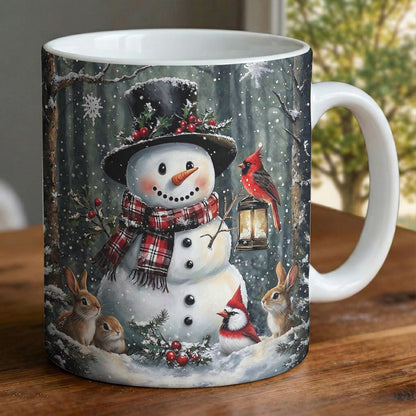 Winter Ceramic Accent Mug Winter's Forest Friends