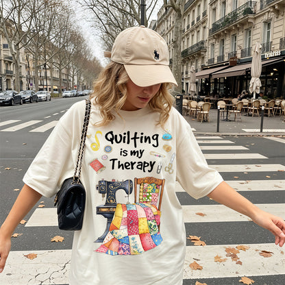 Quilting Is My Therapy T-shirt
