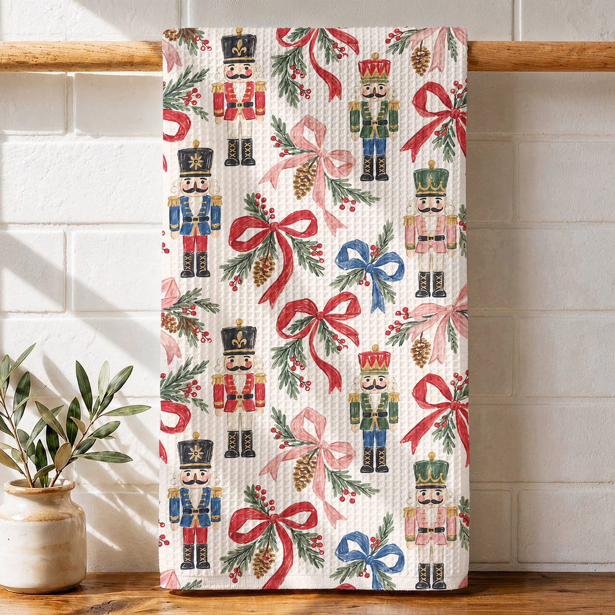 Christmas Kitchen Towel Nutcracker Christmas Charm