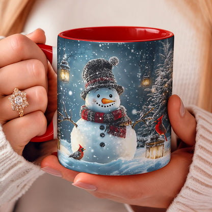 Winter Ceramic Accent Mug Snowman's Magical Winter Wonderland