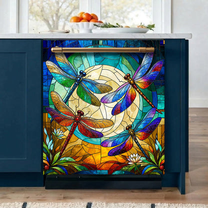 Dragonfly Magnetic Dishwasher Cover Moonlit Garden
