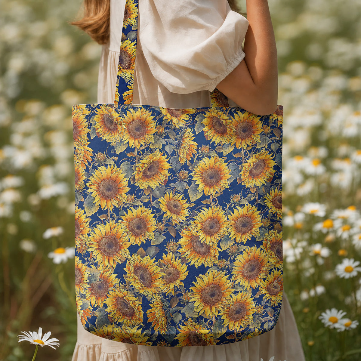 Sunflower Canvas Tote Bag Gorgeous Flowers