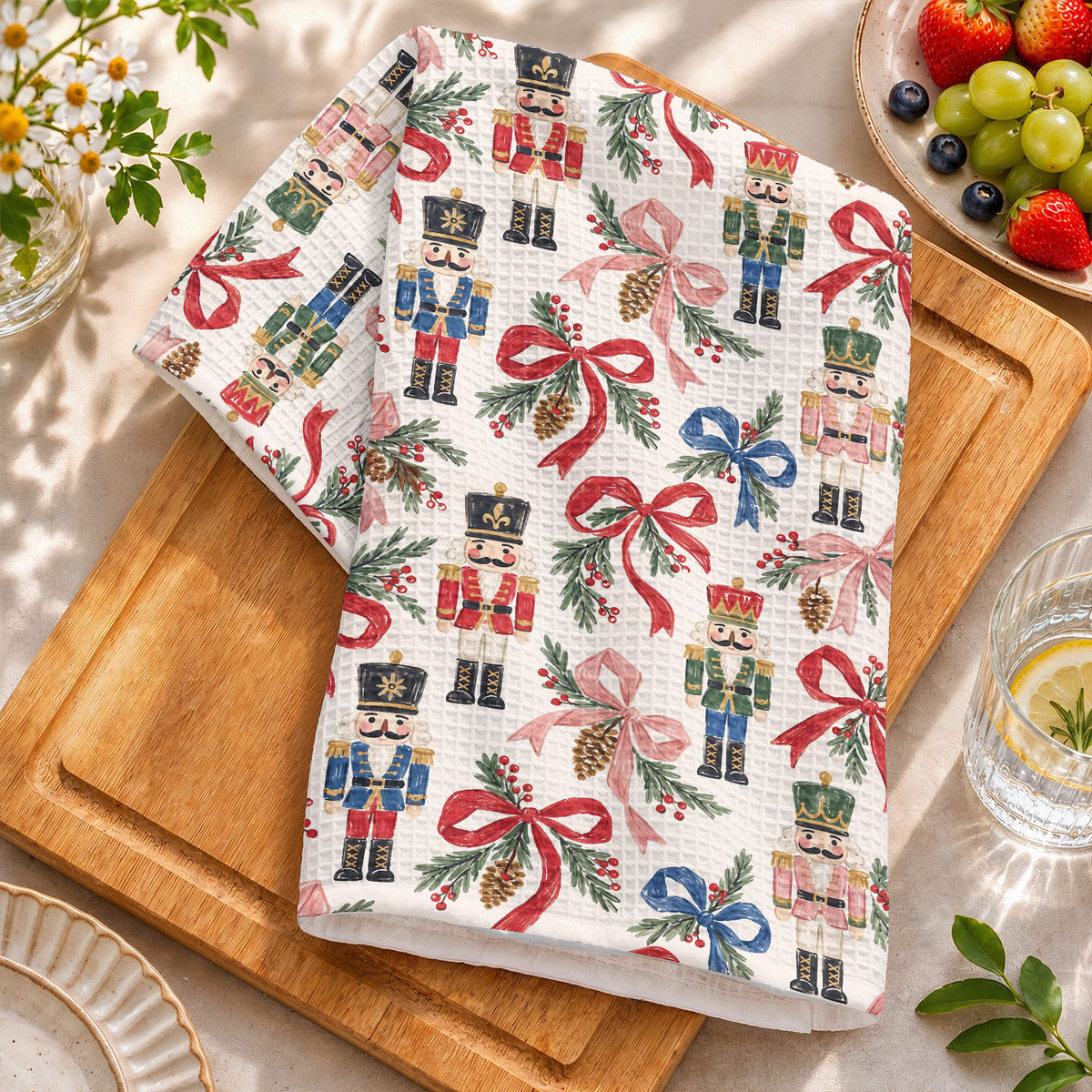 Christmas Kitchen Towel Nutcracker Christmas Charm
