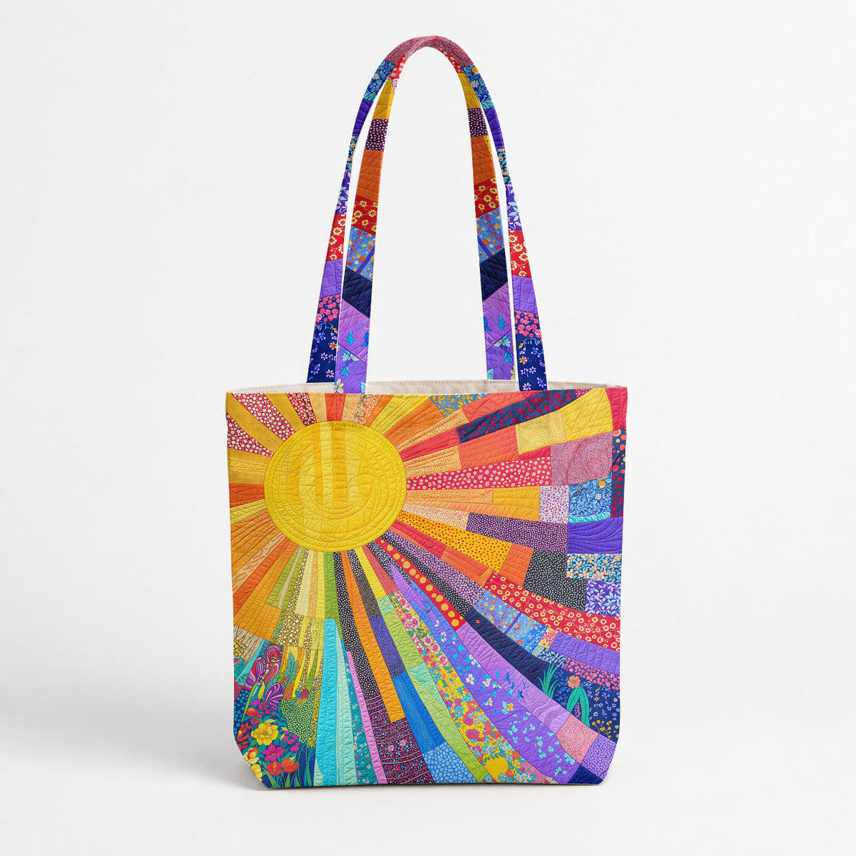 Hippie Canvas Tote Bag Cheerful Sunshine