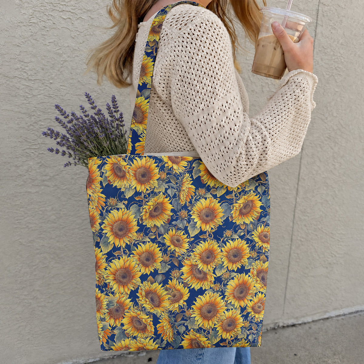 Sunflower Canvas Tote Bag Gorgeous Flowers