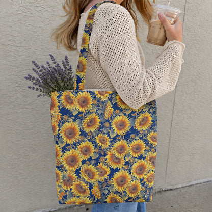 Sunflower Canvas Tote Bag Gorgeous Flowers