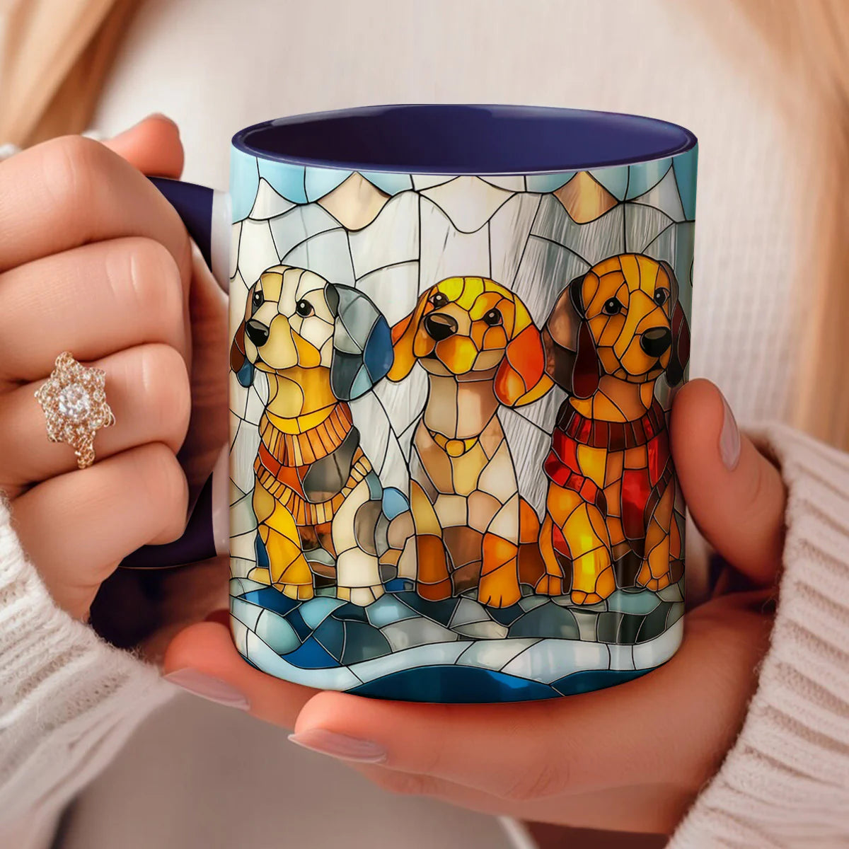 Cute Dachshunds Accent Mug