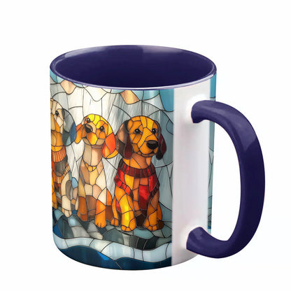 Cute Dachshunds Accent Mug
