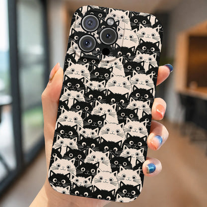 Cat Leather Phone Case Cute Fat Cats