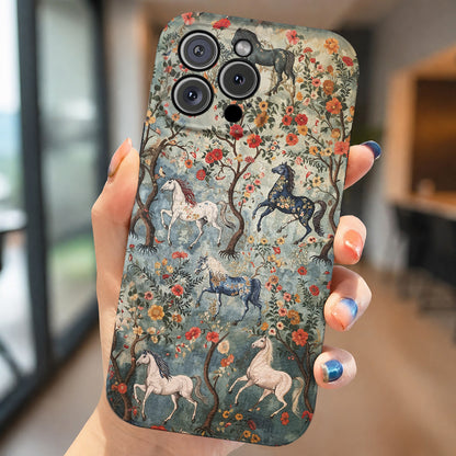 Horse Leather Phone Case Mystical Steeds