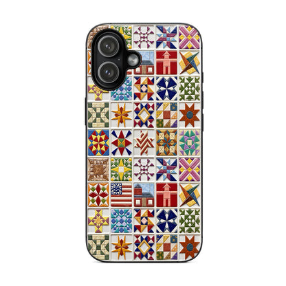 Sewing Lover Phone Case Vintage Quilt Blocks
