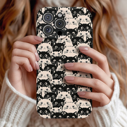 Cat Leather Phone Case Cute Fat Cats