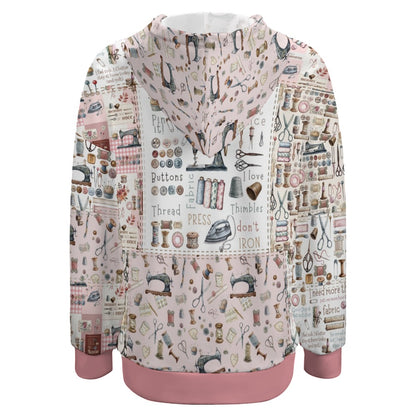 Sewing Lover Dropped Sleeve Hoodie Crafty Comfort