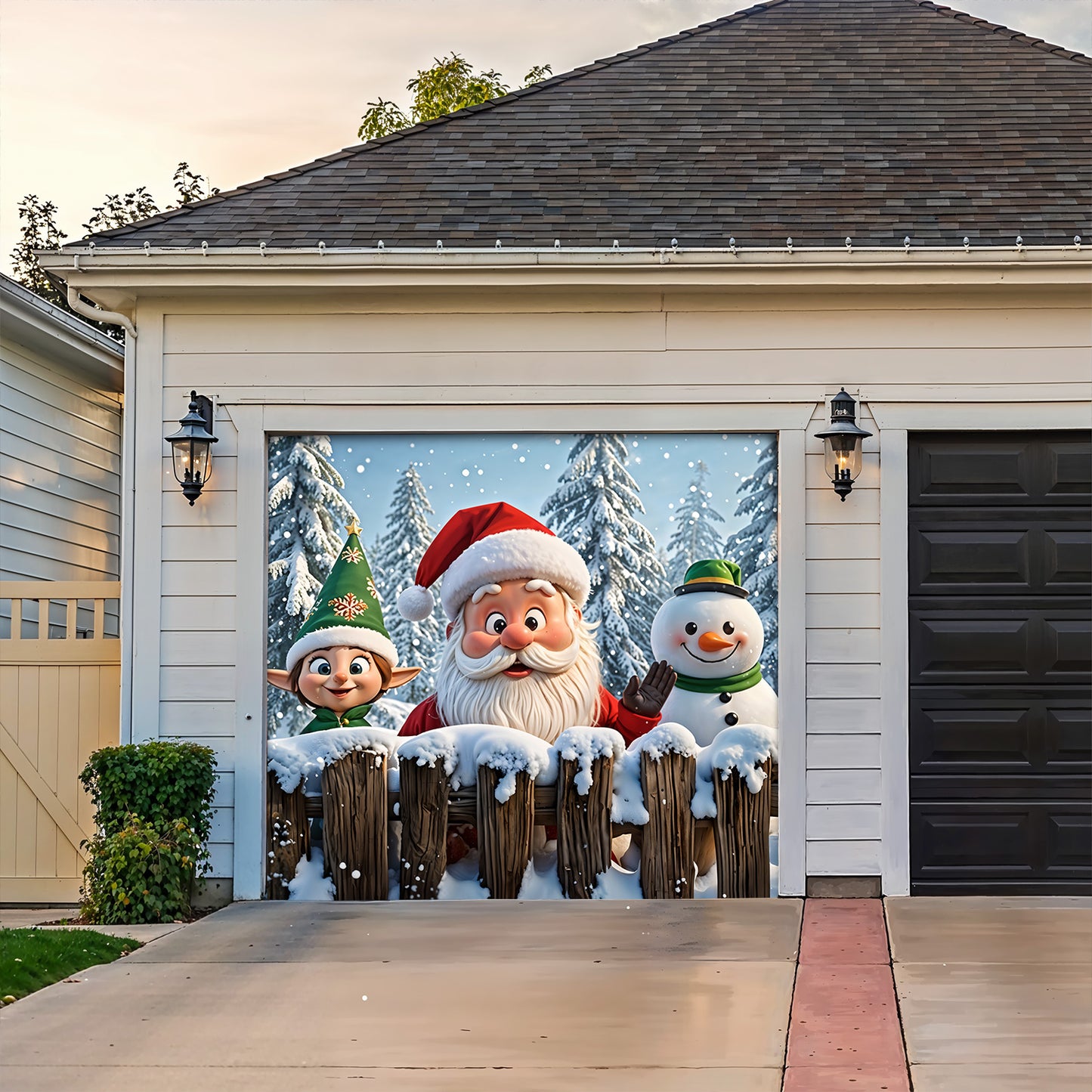 Christmas Garage Door Banner Decoration - Santa’s Jolly Crew