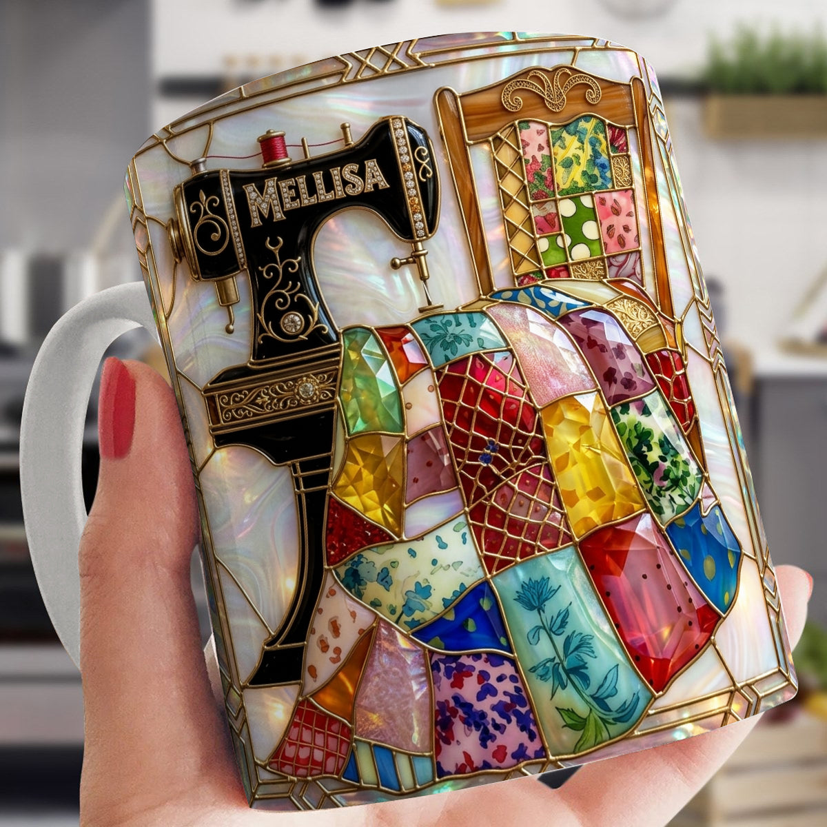 Sewing Lover 11Oz Mug Personalized Vintage Sewing Glow