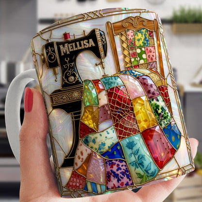 Sewing Lover 11Oz Mug Personalized Vintage Sewing Glow