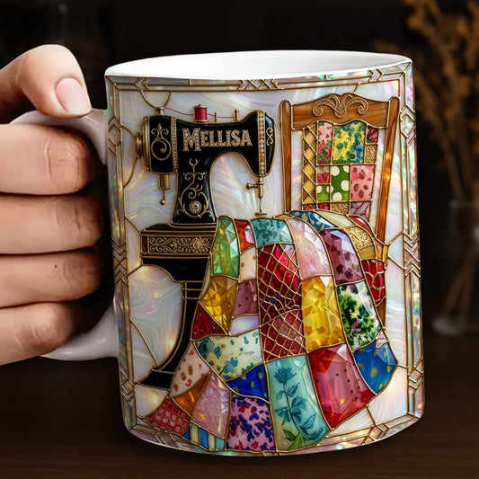 Sewing Lover 11Oz Mug Personalized Vintage Sewing Glow