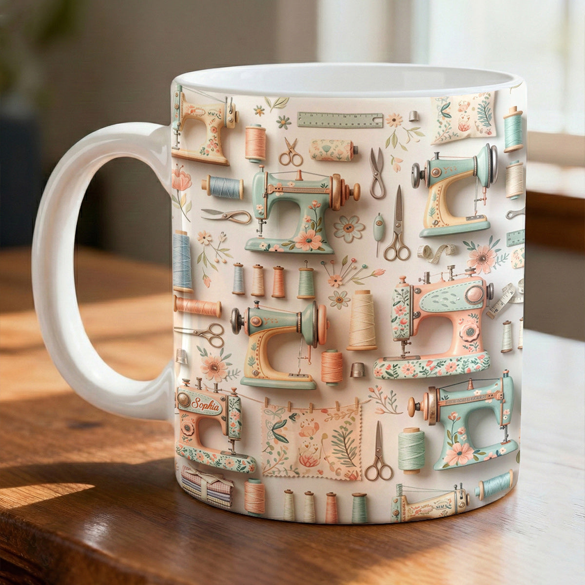 Sewing Lover 11Oz Mug Floral Sewing Charm