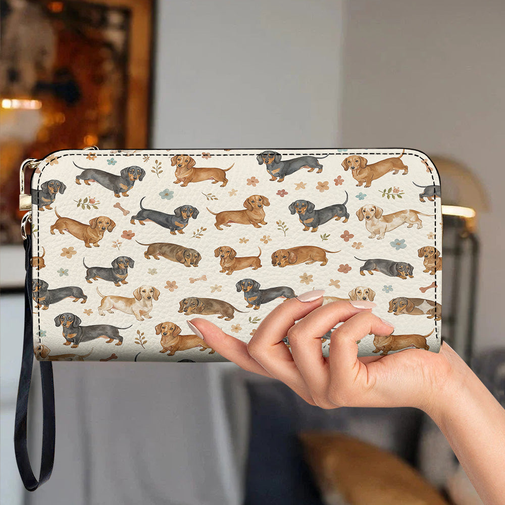 Dachshund Leather Wallet Cozy Dachshund Companions