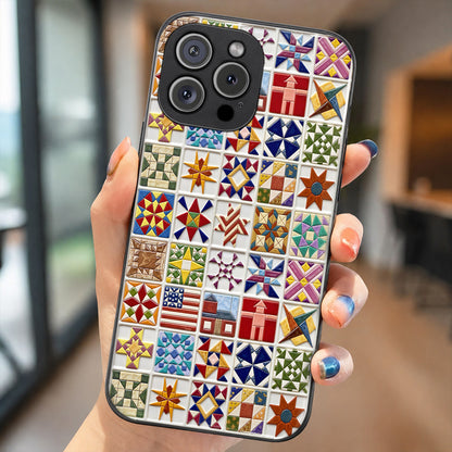 Sewing Lover Phone Case Vintage Quilt Blocks