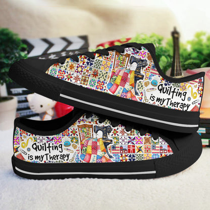 Sewing Lover Women's Low Top Shoes Quilting Is My Therapy