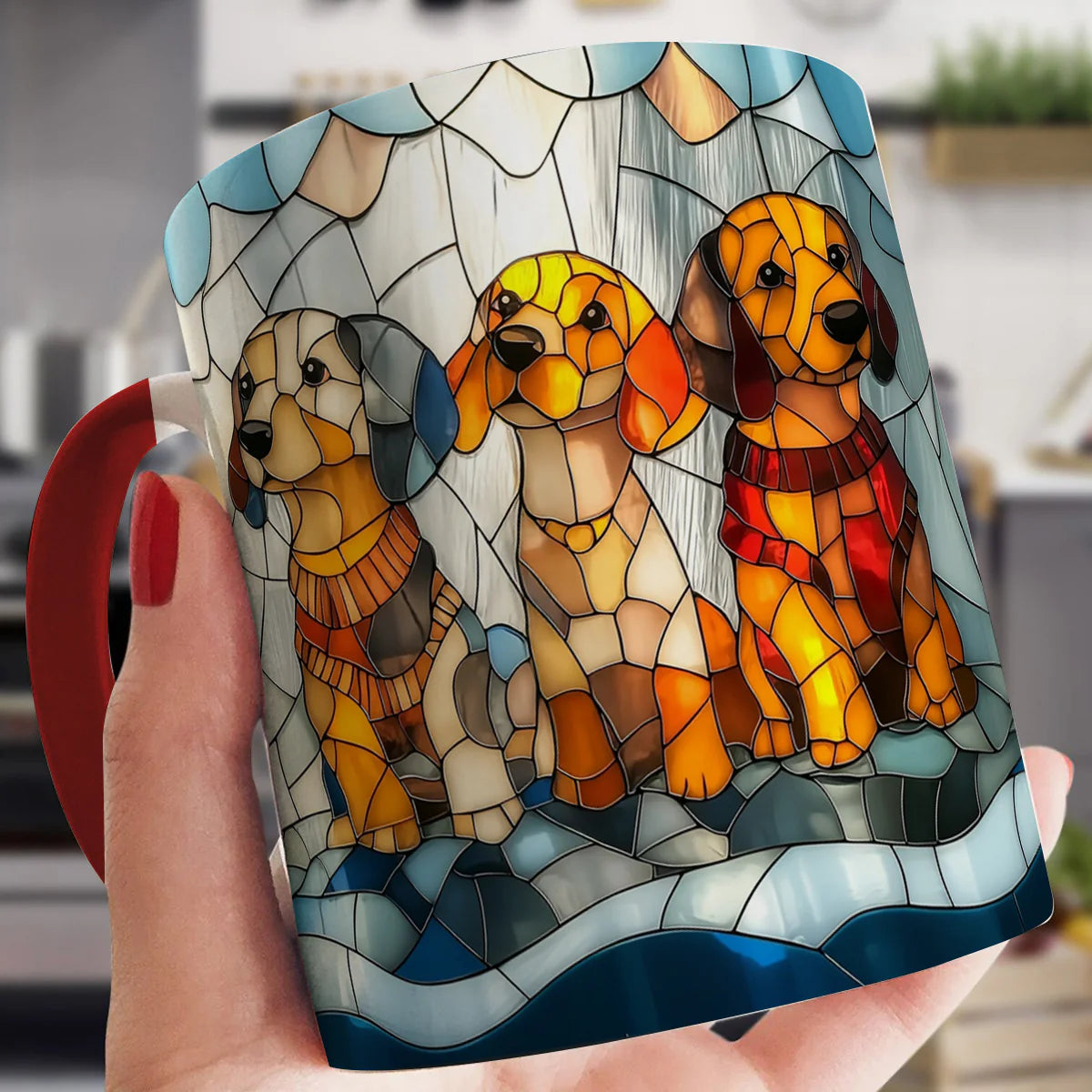 Cute Dachshunds Accent Mug