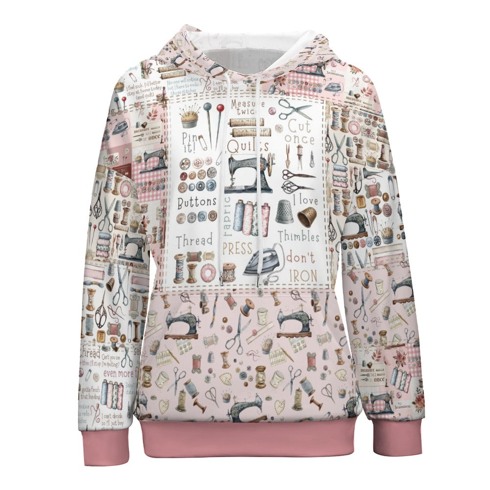Sewing Lover Dropped Sleeve Hoodie Crafty Comfort