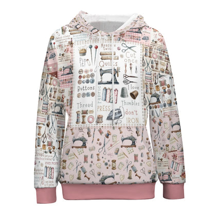 Sewing Lover Dropped Sleeve Hoodie Crafty Comfort