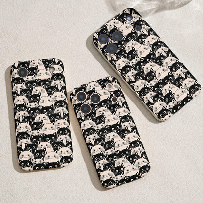 Cat Leather Phone Case Cute Fat Cats