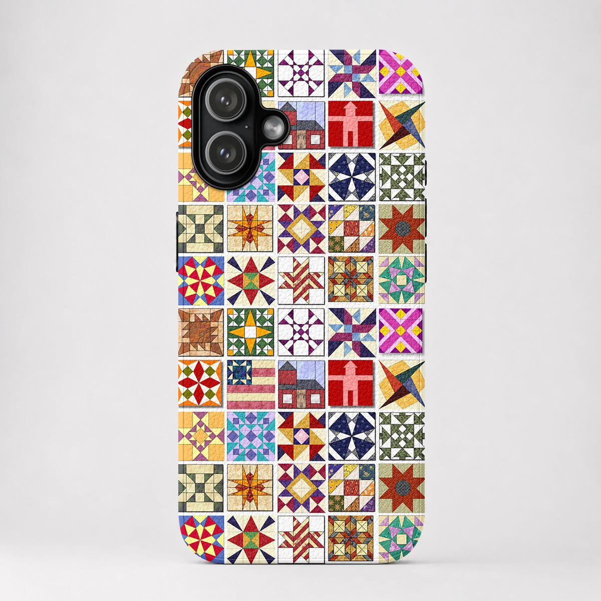 Sewing Lover Leather Phone Case Quilt Blocks