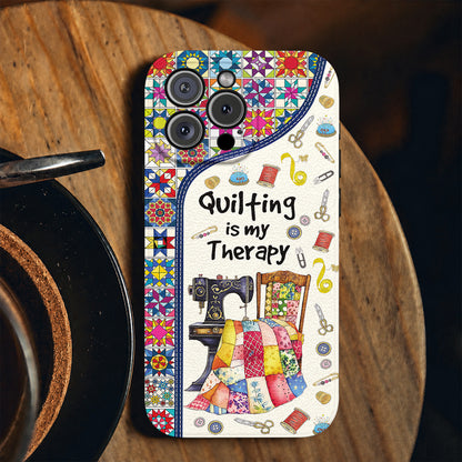 Sewing Lover Leather Phone Case Quilting Is My Therapy