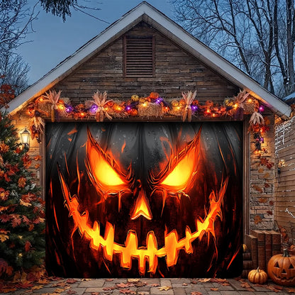 Halloween Garage Door Banner Decoration Halloween Horror Pumpkin Face