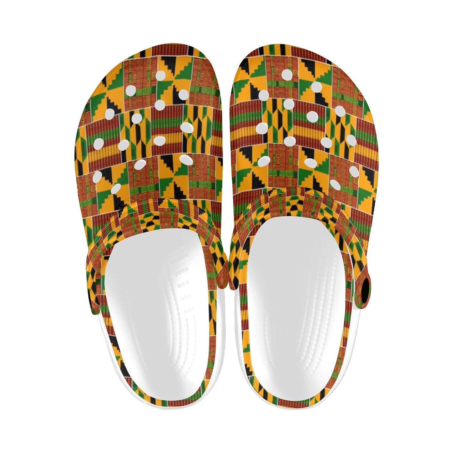 2026 Black History Month Graphic Clogs African Kente Inspired