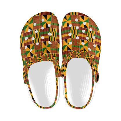 2026 Black History Month Graphic Clogs African Kente Inspired