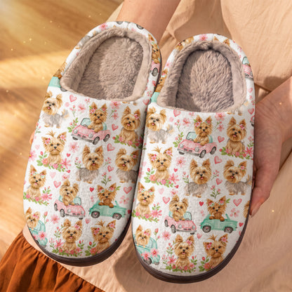 Yorkie Joyride Fleece Lined Slippers