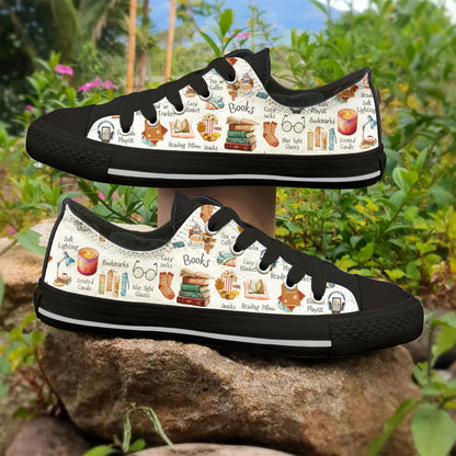 Book Lover Women's Low Top Shoes Bookworm Essentials