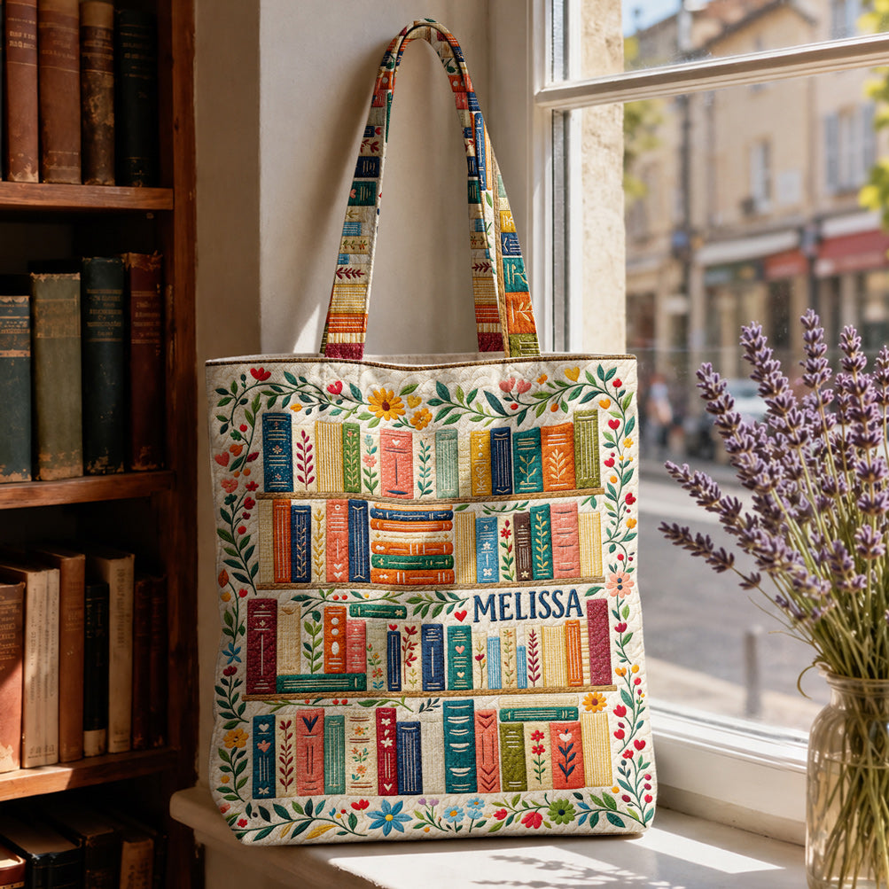 Book Lover Canvas Tote Bag Personalized A Bookworm's Secret Library