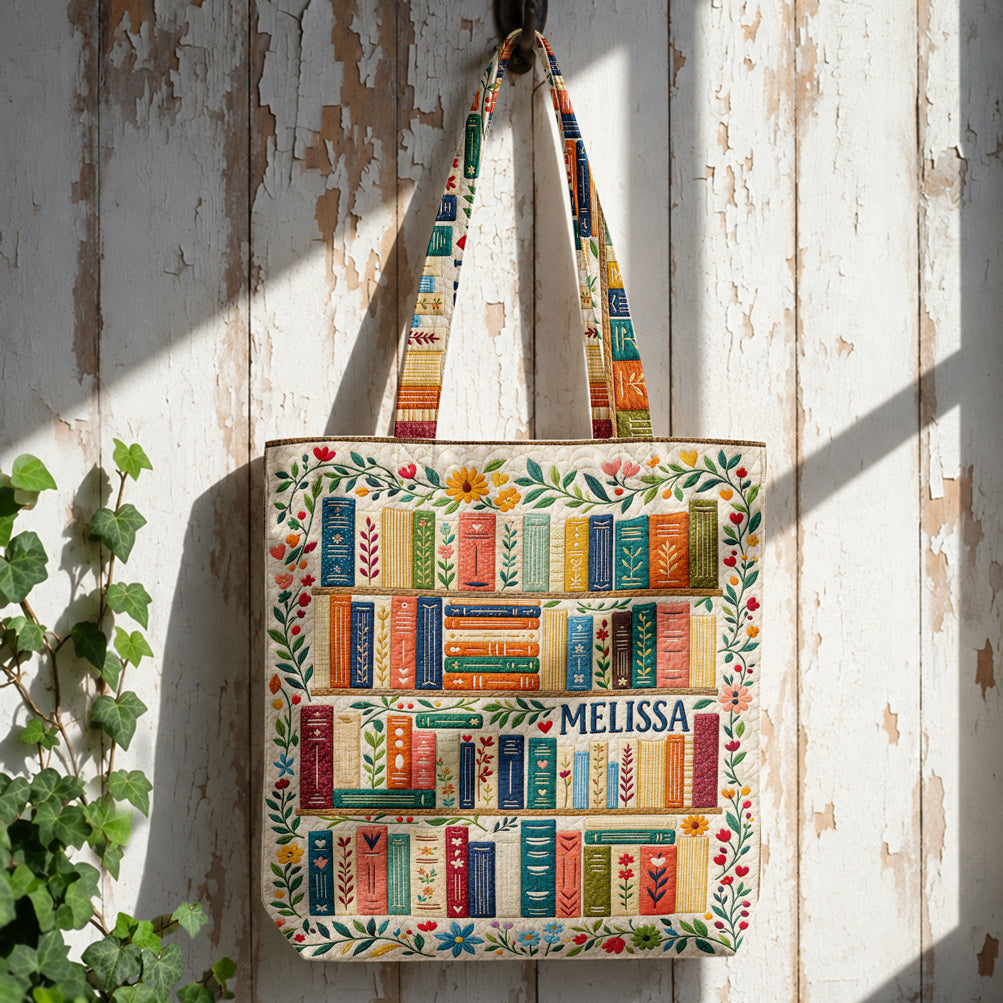 Book Lover Canvas Tote Bag Personalized A Bookworm's Secret Library