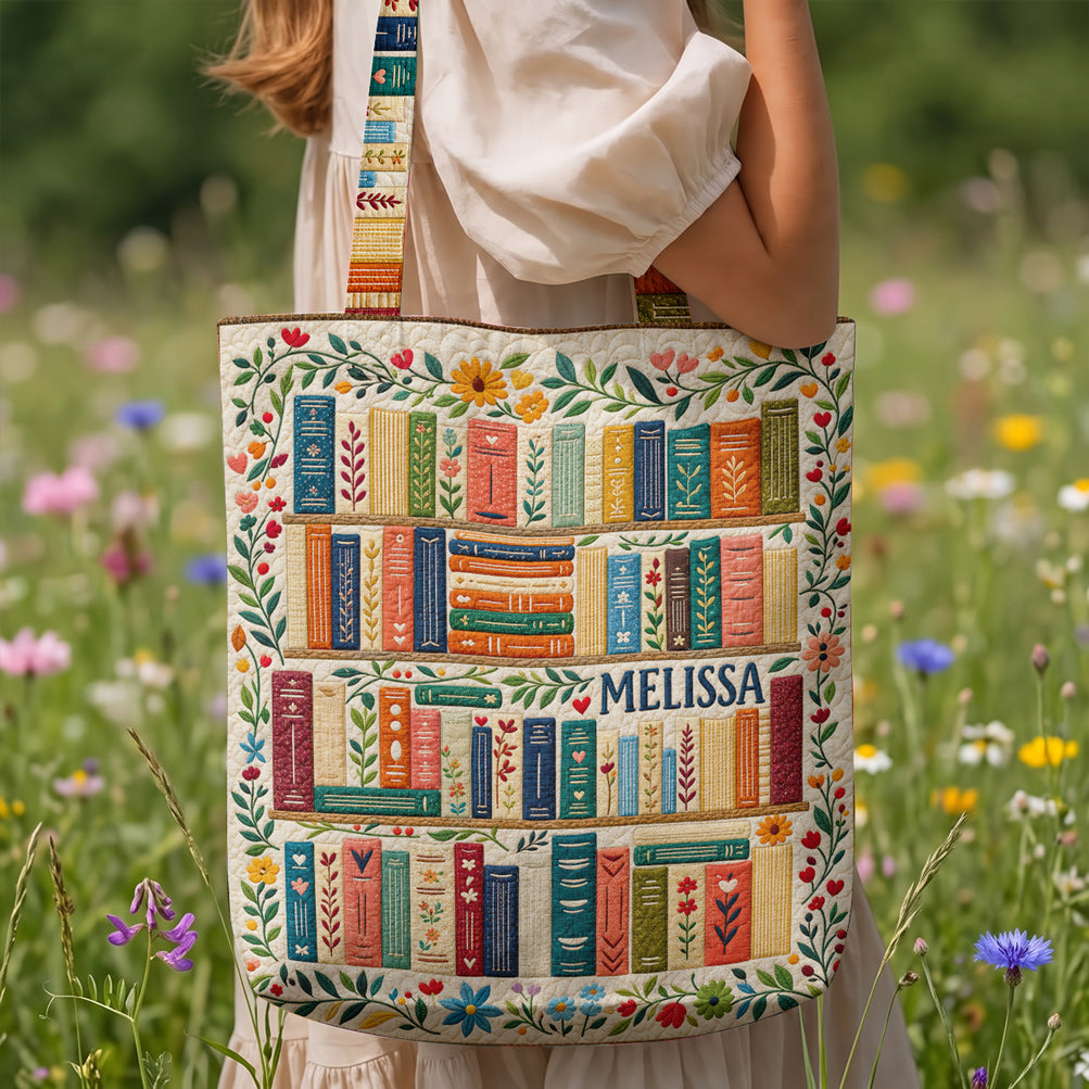 Book Lover Canvas Tote Bag Personalized A Bookworm's Secret Library