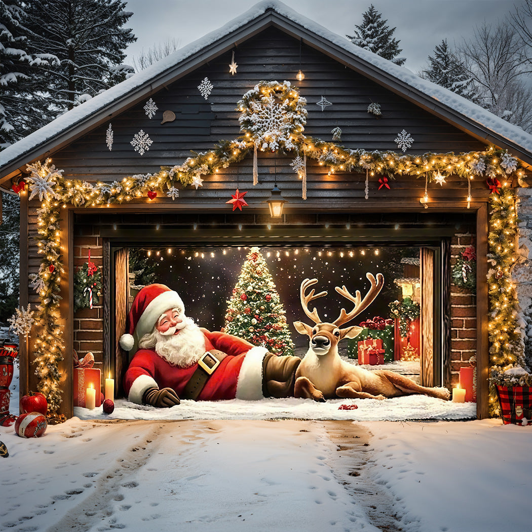 Christmas Garage Door Banner Decoration -  A Jolly Moment