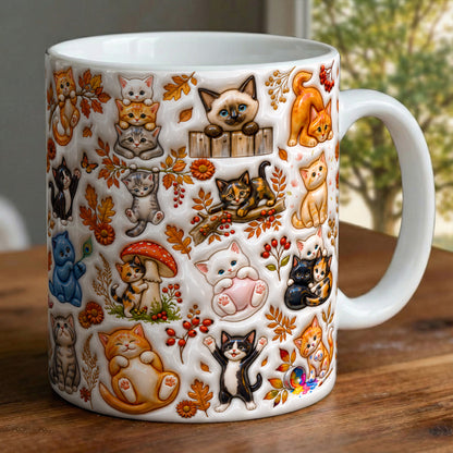 Cat Lover Ceramic Mug A Pawtumn Tale