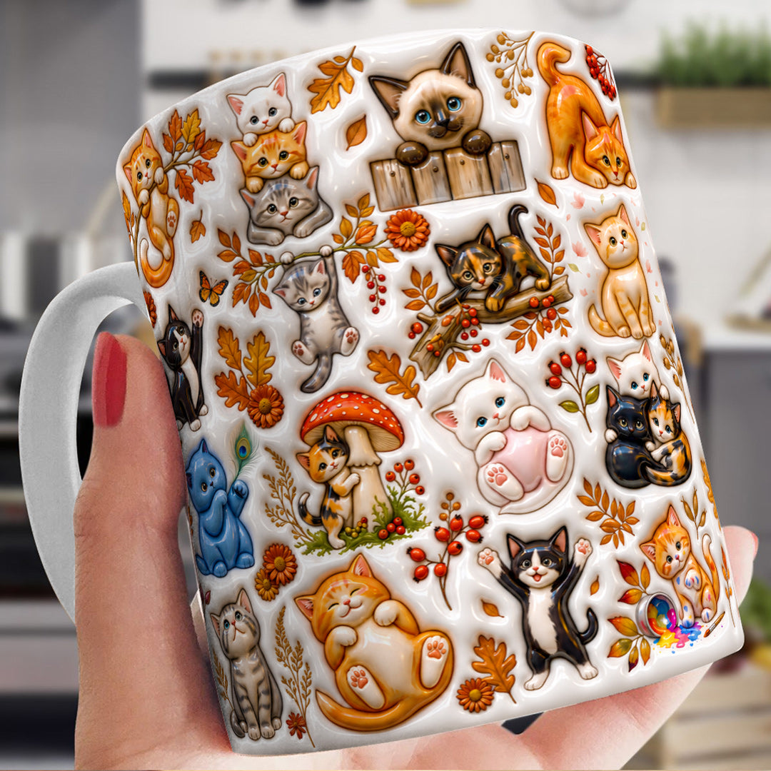 Cat Lover Ceramic Mug A Pawtumn Tale