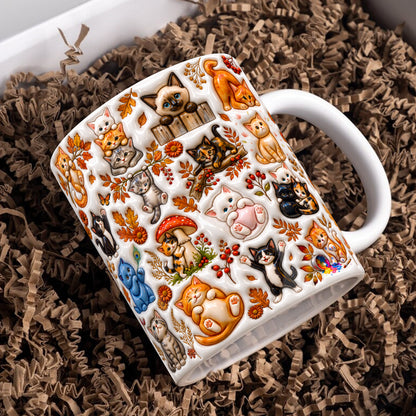 Cat Lover Ceramic Mug A Pawtumn Tale