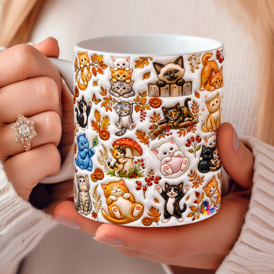 Cat Lover Ceramic Mug A Pawtumn Tale