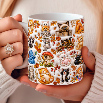 Cat Lover Ceramic Mug A Pawtumn Tale