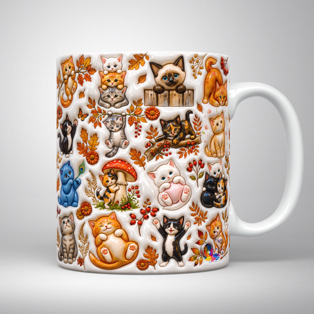 Cat Lover Ceramic Mug A Pawtumn Tale